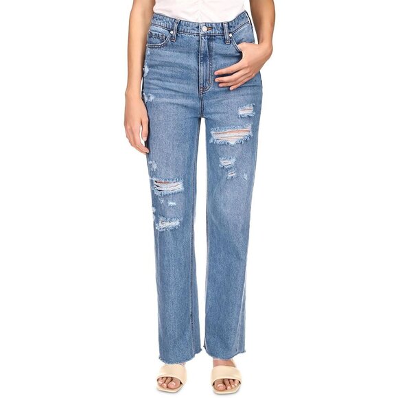 Sanctuary Womens Denim Destroyed Wide Leg Jeans Blue Size 29 - Picture 1 of 1
